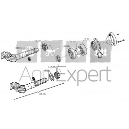 Joint d'entrée couple conique 8-35dts pont avant Carraro 552/0049 tracteur Renault 751-4, 752-4, 782-4 type R7624 