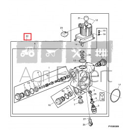 Distributeur de relevage et moteur pas-à-pas John-deere AL172261 ex AL200020