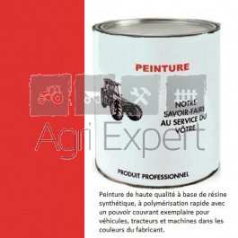 Peinture rouge Manitou application au pistolet à peinture