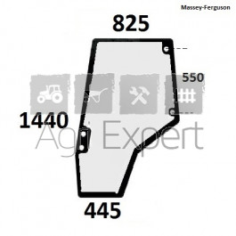 Vitre de porte gauche tracteur Massey Ferguson 5400, 6400, 7400, 8400 cabine avec plate-forme