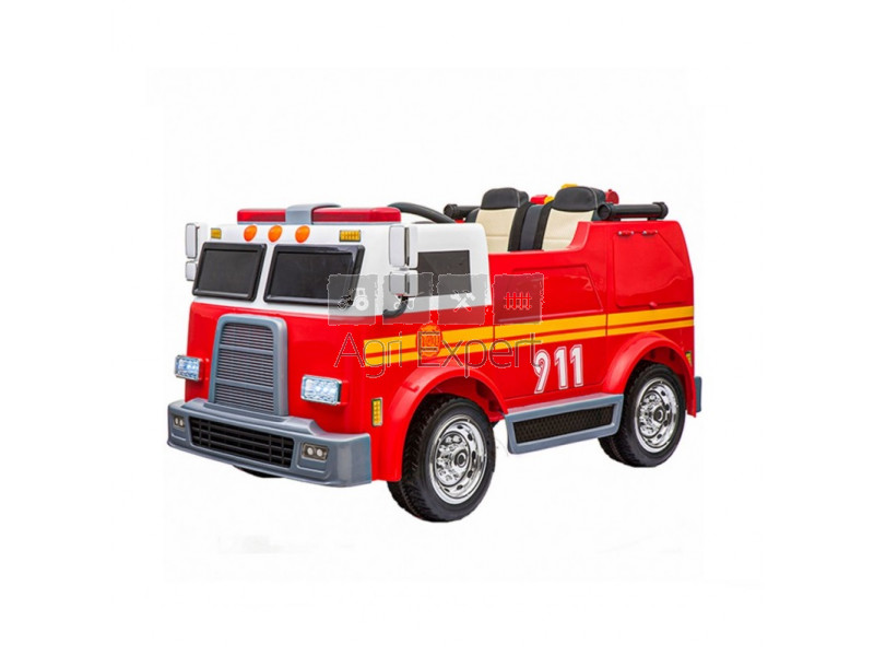 Costway voiture electrique de pompier pour enfants, camion de