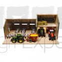 Etable en bois avec hangar pour tracteurs jouet Kids Globe 1:32