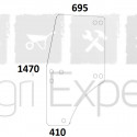 Vitre de porte Gauche tracteur Case IH 2120, 2130, 2140, 2150 Pro cabine étroite Buisard