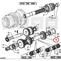 Pignon boite de vitesse 16M - 40M tracteur Goldoni 50 Star, 60 Star, 70 Star, 3050 Star, 3070 Star, 50C Star, 60C Star, 70C Star ( NRG - IST - SE - SL - TOP )