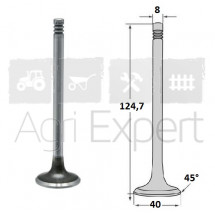 Soupape d'admission moteur Deutz F2L1011, F3L1011, BF4L1011, F4L1011, F2M1011, BF3M1011, F3M1011, BF4M1011, F4M1011, Manitou, Deutz-Fahr, Wiedemann...