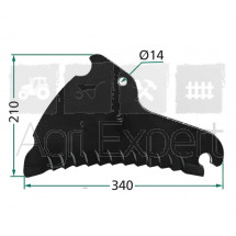 Couteau de round baller Deutz-Fahr K7.27, K7.30, K7.36, K7.40, K7.44, K550, FE 6.37, Alpmaster 2200, 2800, Feedmaster 3000, 3600, 3900, 4200, 4400, TL22, TL28