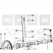 Tige de culbuteur moteur Same 1053P, 1054P, 1056P, 0.041.1331.3