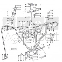 Tuyau d'injecteur N°4 moteur Same 1054P tracteur Centurion 75, Laser 85, Leopard 85, Mercury 85, Saturno 80 Lamborghini C754, C784, R784, R854