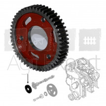 Pignon arbre à cames moteur Perkins A3.144, A3.152, AD3.152 Massey-Ferguson 35, 130, 133, 134, 135, 145, 148, 150, 152, 154, 164, 203, 205, 230, 233, 234, 235, 240, 245, 250...Landini