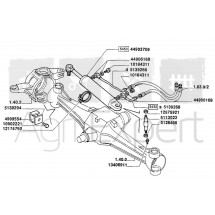 Vérin de direction tracteur Fiat 480F, 570F, 570FDT, 50-86V, 55-86F, 55-86FDT, 55-86SV, 55-86V, 60-86F, 60-86FDT, 60-86SV, 60-86V, 62-86FDT, 70-86SV, 70-86V, 70-86VDT, 72-86FDT, 82-86FDT