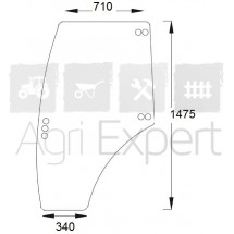 Vitre de porte Claas Nectis 217, 227, 237, 257, 267 Bombée 7 trous.