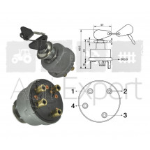 Contacteur de démarrage tracteur Renault 30, 40, 50, 60, 70, 80, 90, 100, 300, 400, 500, 600, 700, 800, 900, 1000, ARES, ATLES, CERES, CERGOS, RB, DIONIS, ERGOS, FRUCTUS, PALES