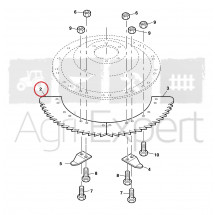 Couteaux dentelés gauche au tungstène, petit tambour KEMPER M 4500, 445, 676, John-Deere, Claas, Krone, Fendt, Deutz, LCA78235