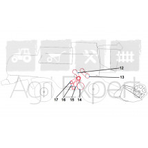 Courroie de variateur ventilateur MB Deutz-Fahr M2480, M2780, New-Holland CL560, CS520, CS640, CS660, CS540, CS6050, CS6060, CS6070, CS6080, CS6080, CSX7040, CSX7050, CSX7060, CSX7070, CSX7080, CX5080, CX5090, CX6080, CX6090