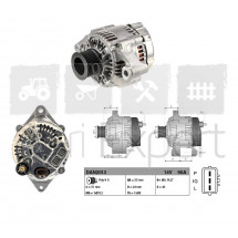 Alternateur Denso 14V 90A avec poulie Ø55 - 8 gorges Case 580M, 580SR, 590SR, 695SR, 695SM, 850L, New-Holland B90, B95, B100, B110, B115, LB90, LB95, LB110, LB115