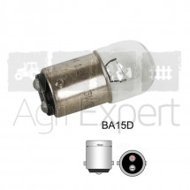 Ampoule 12V 5W culot BA15D - Massey-Ferguson 35, FE35, 65, 135, 165, TE20, TEA20, TED20, TEF20, Case international B250, B275, B414, B434, David Brown 780, 850 Implematic, 880 Implematic, 900 Implematic, 950 Implematic, 990 Implematic 