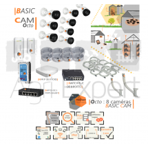 | BASIC' Cam Octo | Dispositif de vidéosurveillance complet comprenant 8 caméras Basic' Cam VIsio Expert