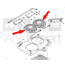 Ventilateur pour condenseur de climatisation tracteur Claas Nexos 210F, Nexos 220F, Nexos 230F, Nexos 240F, John-Deere 5075, 5080, 5090, 5100, 5105, Massey-Ferguson 3625, 3635, 3645, 3655 V-S-F