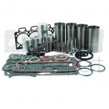 Kit révision moteur Perkins A4.248 Massey-Ferguson 285, 290, 590, 690, piston 3 segments avec soupapes et bague de bielle