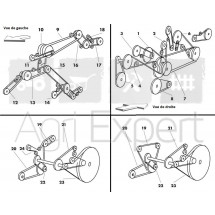 Jeu de courroie Cde de coupe 2 gorges MB New-Holland TF42, TF44, TF46, TX34, TX36, 89514990