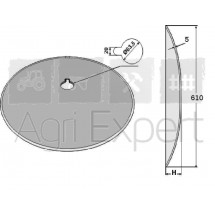Disque bombé lisse D610x5 trou rond D63 avec ergot Bellota