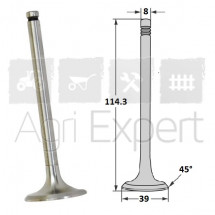 Soupape d'admission moteur Perkins AD3.152, AD4.203 tracteur Massey-Ferguson 65, 133, 135, 155, 158, 165, 234S, 235, 240, 245, 250, 260, 560, 765 