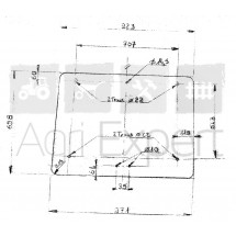 Vitre arrière Hayon DO111 verre teinté bronze pour Case 533 Cabine Buisard M-SEC-BS