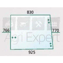 Vitre latérale John-Deere série 40 & 50 charnière 2 trous pour 6 trous au total