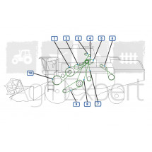 Courroie de variateur d'avancement inférieur moissonneuse batteuse John-Deere 975, 985, 1065, 1068, 1072, 1075, 1085, 1166, 1174, 1177, 1188, 4425, 4435